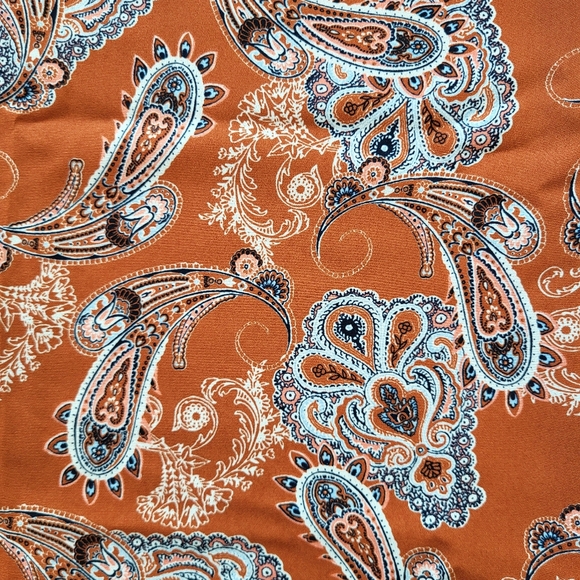 CATO Burnt Pumpkin Paisley Sleeveless Blouse - Plus Size 18/20W or Size 2X - Picture 7 of 7